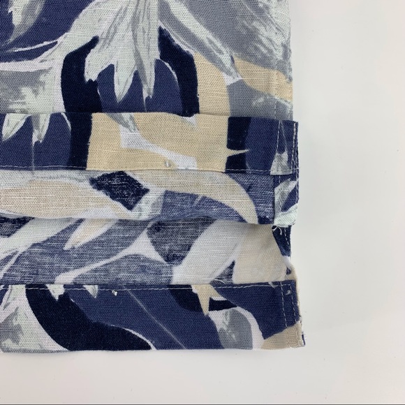 Dockers NWT Floral Patterned Short Sleeve Button Front Cotten & Linen Shirt, XL - Picture 4 of 14